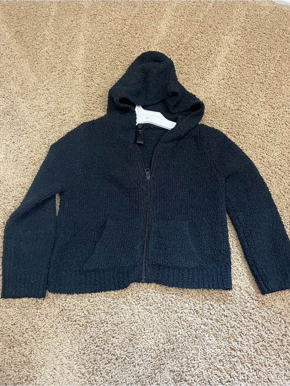 Skims kids teddy bear hooded zip up sweater